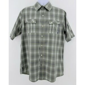 686 Performance Dry Vented Hiking Shirt Mens L Plaid Outdoor Camping Trail SS